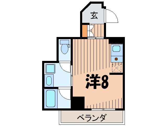 フィオーレ東大井(ワンルーム/2階)の間取り写真