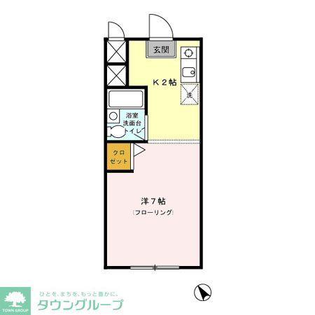 サンコーポ(1K/2階)の間取り写真