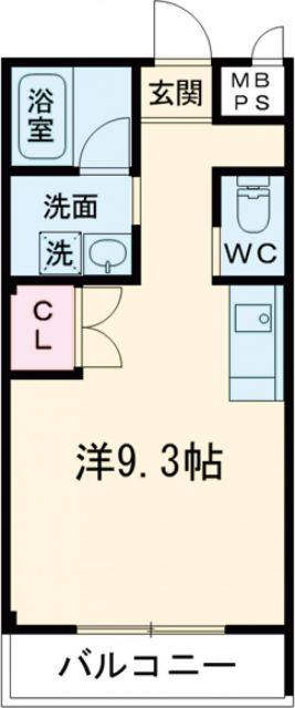 リリーセノラ(ワンルーム/3階)の間取り写真