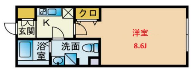 コンポジット久が原(1K/1階)の間取り写真