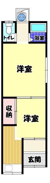 富田林市本町アパート(1DK/1階)の間取り写真