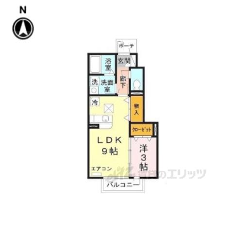 クレストハウス(1LDK/1階)の間取り写真