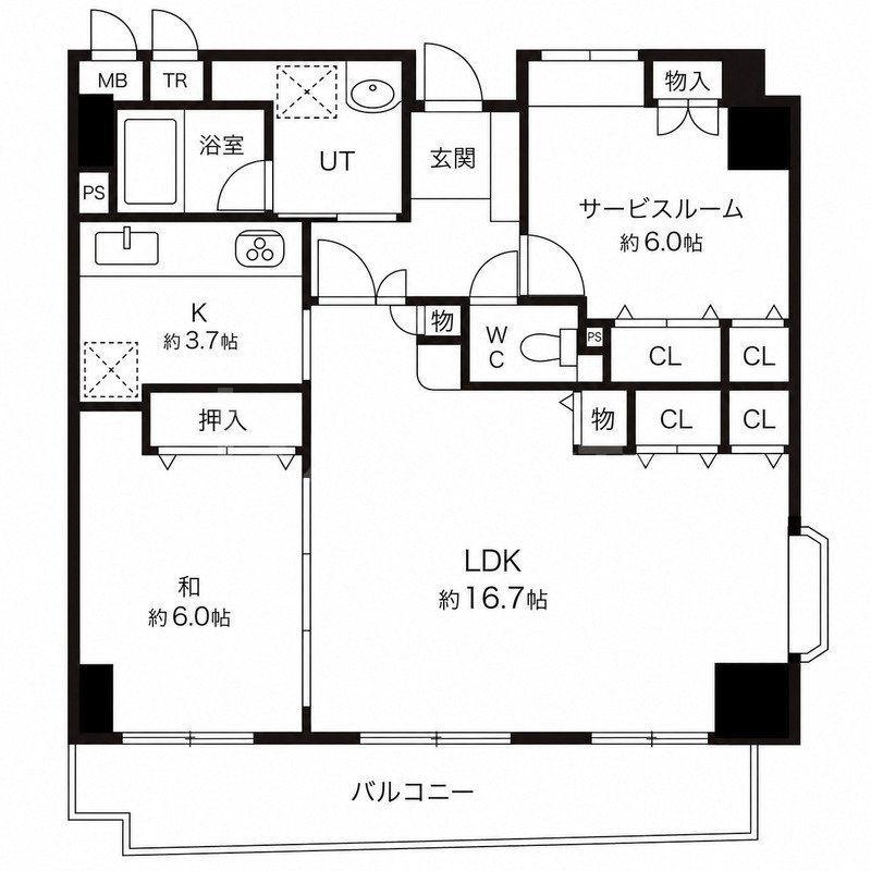 ドミールコンフォール(1SLDK/2階)の間取り写真