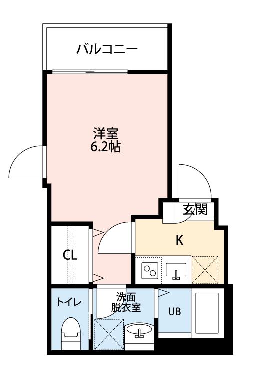 CRECIA二宮II(1K/3階)の間取り写真