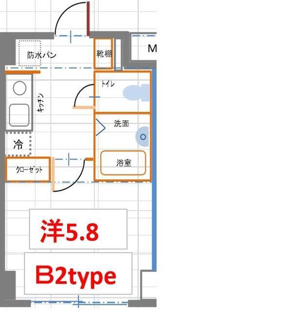 アルティーム生麦(1K/4階)の間取り写真