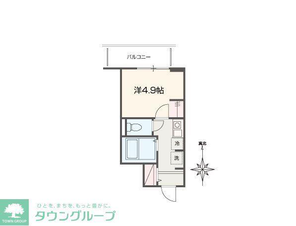 MELLAS北赤羽(1K/2階)の間取り写真
