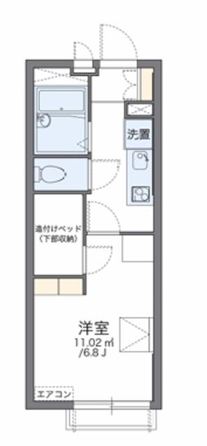 レオパレスSHIMIZU T(1K/2階)の間取り写真