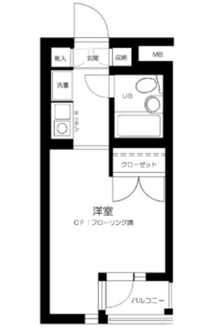 フェニックス西荻窪(ワンルーム/1階)の間取り写真