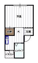 カワシア寝屋川(1K/3階)の間取り写真