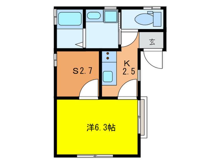 RS MAISON春日(1SK/1階)の間取り写真