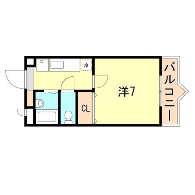 エクセーラUQ(1K/4階)の間取り写真