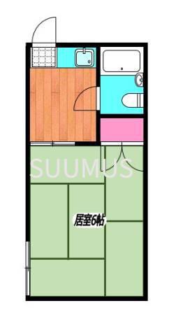 コーポ和(1K/2階)の間取り写真