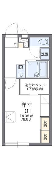 レオパレスエスポワール(1K/1階)の間取り写真