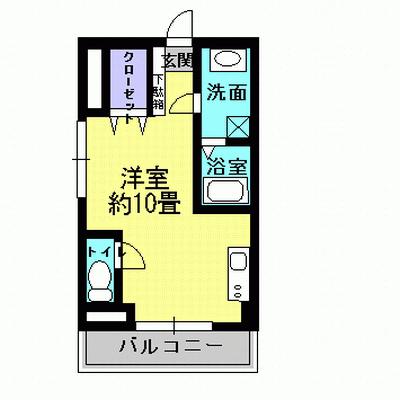 プリマベーラ(ワンルーム/1階)の間取り写真