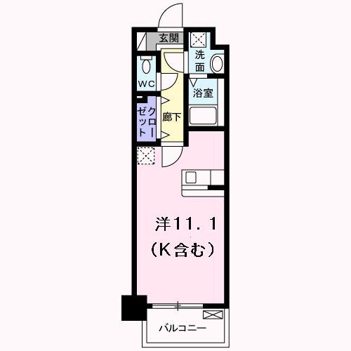 アコール アネックス(ワンルーム/5階)の間取り写真