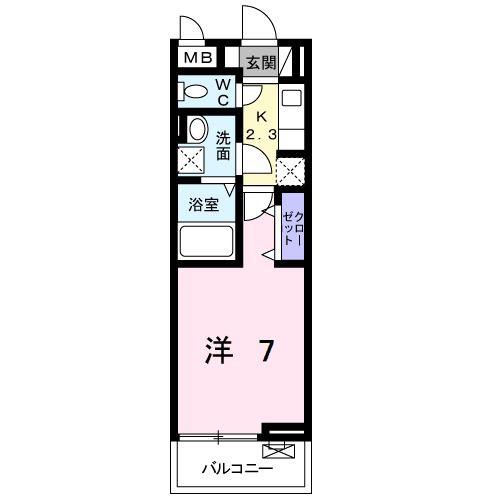 キングキャッスル壱番館(1K/3階)の間取り写真