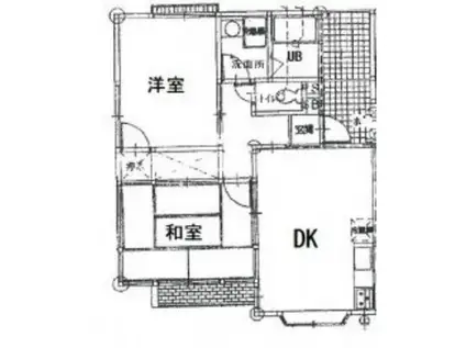 シャトル三瑞II(2DK/1階)の間取り写真