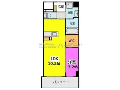 ノイエス ラント(1LDK/4階)の間取り写真
