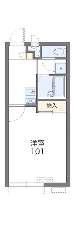 アースリー生田(1K/1階)の間取り写真