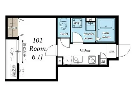リブリ・FELICE国立(1K/1階)の間取り写真