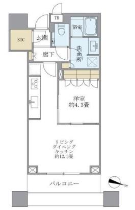 BRILLIA TOWERS目黒ノースレジデンス ブリリアタワーズ目黒(1LDK/27階)の間取り写真