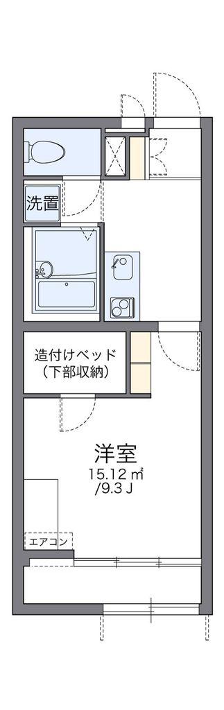 レオパレスおおどり(1LDK/1階)の間取り写真