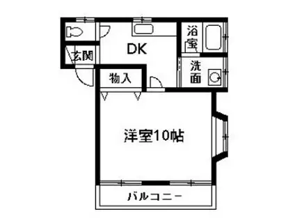 スマイルハイツ(1DK/2階)の間取り写真