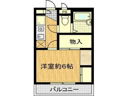 リピーチ川向イースト(1K/3階)の間取り写真