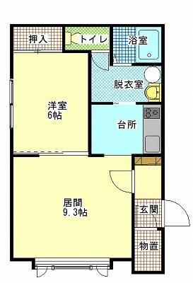 シエルエトワール(1LDK/2階)の間取り写真