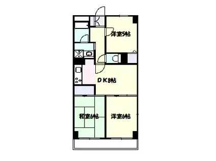 エイブル宮前平(3DK/5階)の間取り写真