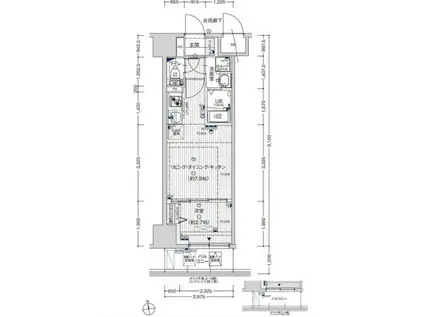 リヴィアスコウベラメール(1LDK/1階)の間取り写真