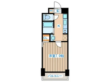 JR仙石線 小鶴新田駅 徒歩10分 5階建 築29年(1K/3階)の間取り写真
