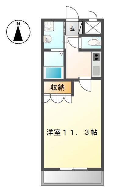 モンテ・アンヴェリーノ(1K/2階)の間取り写真