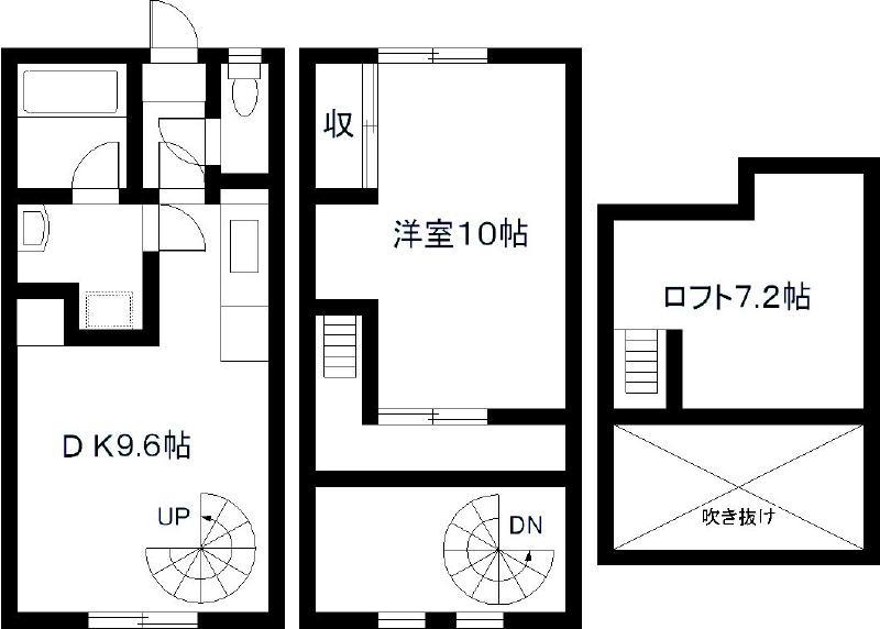 エレガンス江平東(1LDK/1階)の間取り写真