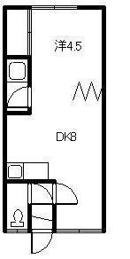 ルミネ東光(1DK/1階)の間取り写真