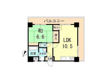 グランメゾン神戸(1LDK/7階)の間取り写真