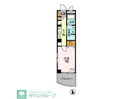 GOTOII(1K/9階)の間取り写真