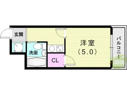武藤マンション(1K/1階)の間取り写真