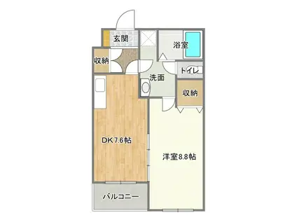 LAUREL COURT田町(1DK/8階)の間取り写真