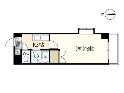 メルベーユ8番館(1K/6階)の間取り写真