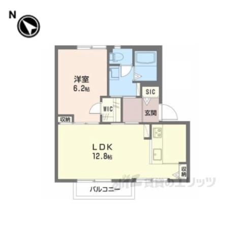 アメニティ21 C(1LDK/2階)の間取り写真