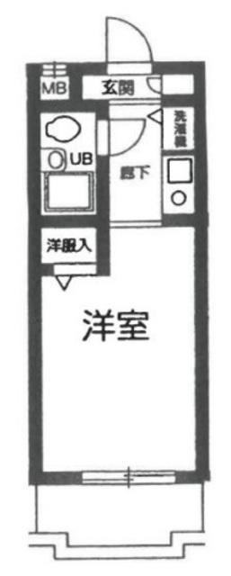 ライフポイント方南町(ワンルーム/1階)の間取り写真