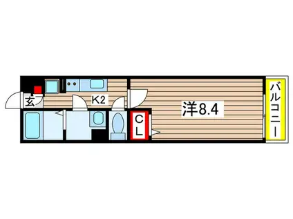 リブリ・アイネ(1K/1階)の間取り写真