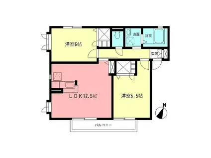 フォーレカメリアII(2LDK/1階)の間取り写真