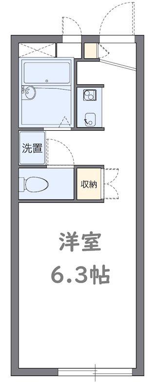 レオパレス志徳(1K/1階)の間取り写真