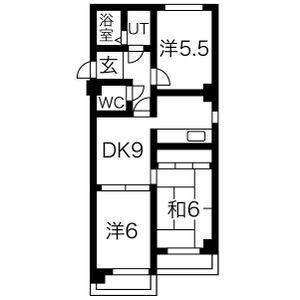 サンシャイン大森(3LDK/3階)の間取り写真