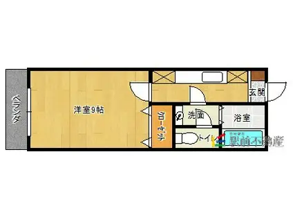 エムステージ21(1K/2階)の間取り写真