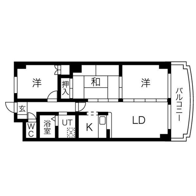 ヴィラ・デル・ソル(3LDK/2階)の間取り写真