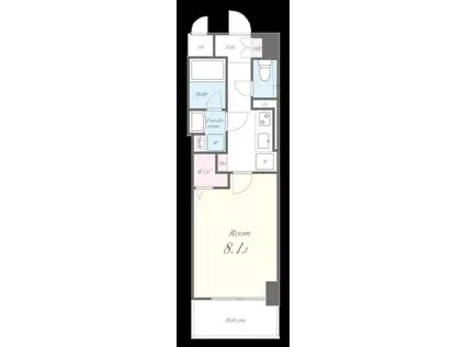 THE SEVENS(1K/5階)の間取り写真