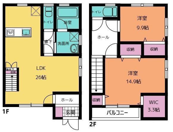 フェリース(2LDK/1階)の間取り写真